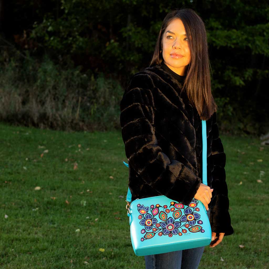 'Flowers & Birds' Artist Purse by Norval Morrisseau