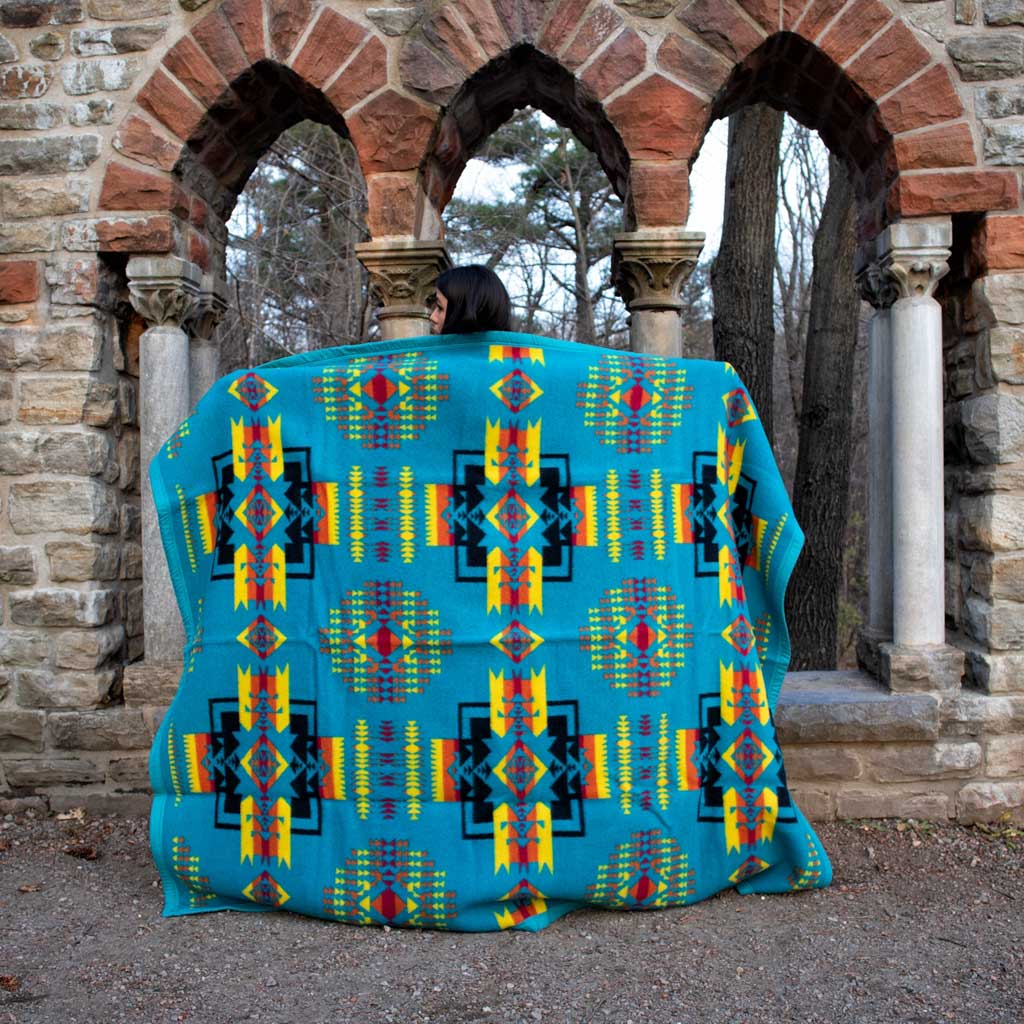 Boy Chief Blanket - Turquoise