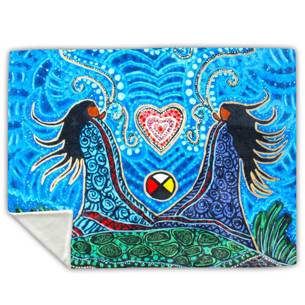 &#39;Breath of Life&#39; Faux Rabbit Fur Throw by Leah Dorion