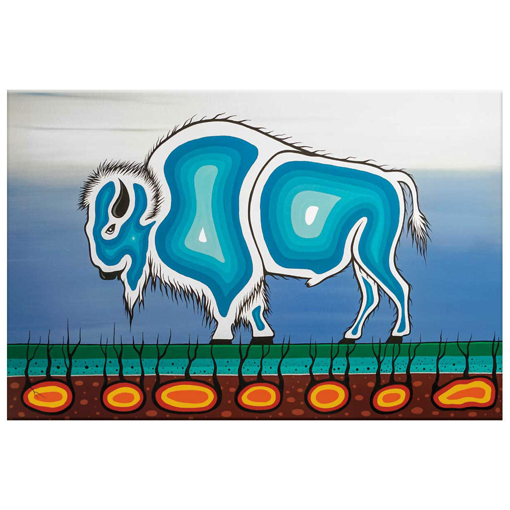 &#39;Buffalo Strength&#39; by Jeffrey Red George - 12&quot; x 18&quot; Print