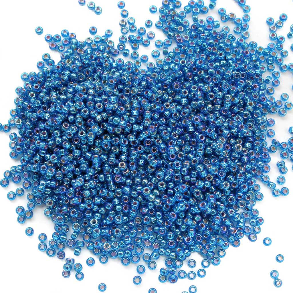 Capri Blue Silverlined Aurora Borealis - Size 11/0 Miyuki
