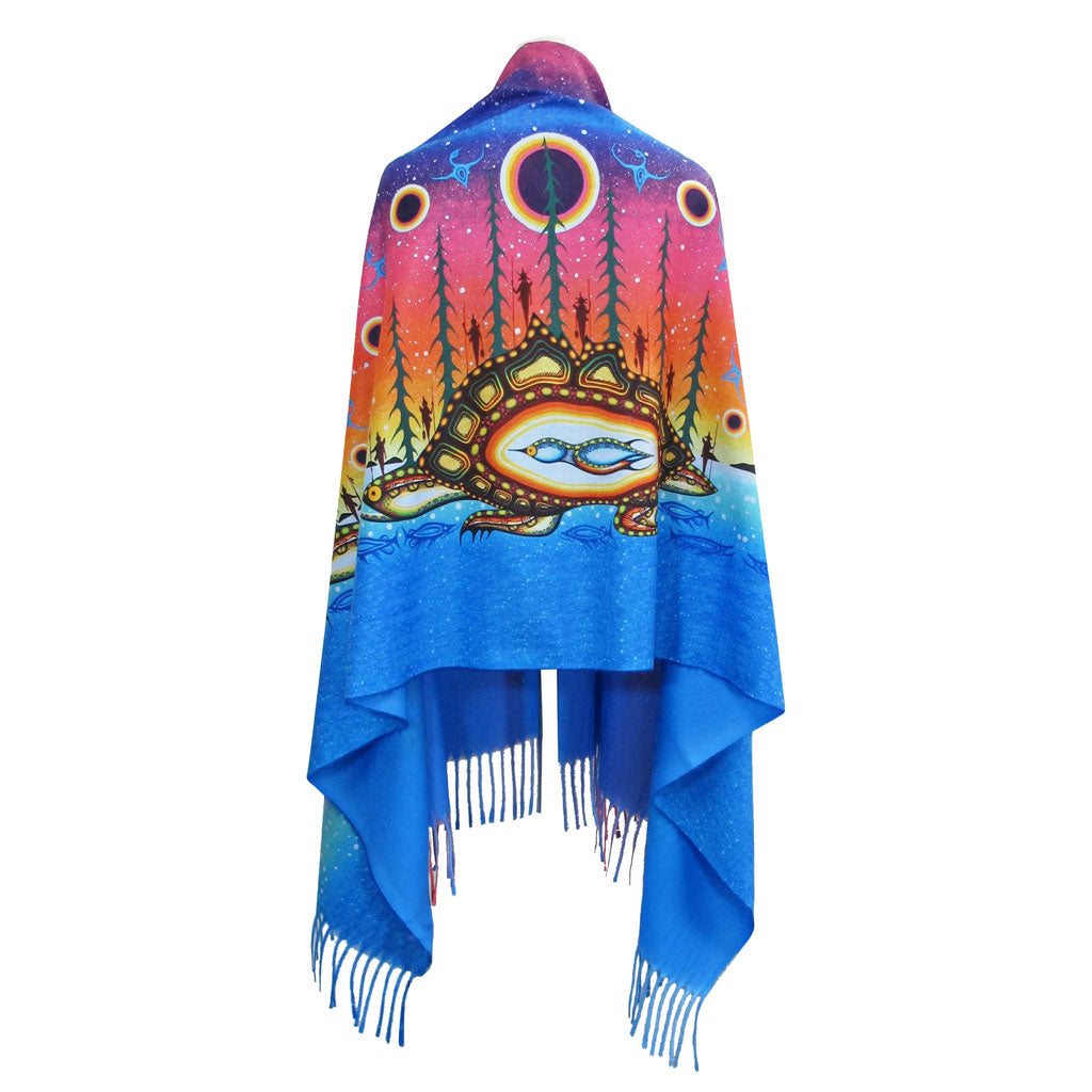 &#39;Celebration of Creation&#39; Eco Fringed Shawl by James Jacko