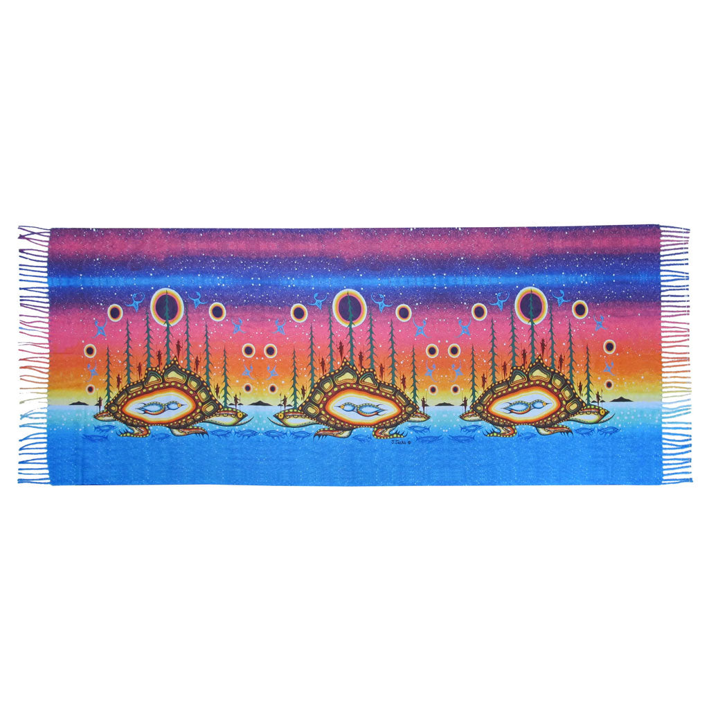 &#39;Celebration of Creation&#39; Eco Fringed Shawl by James Jacko