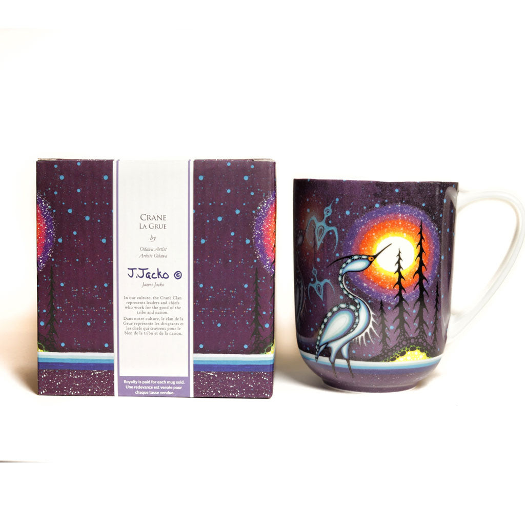 &#39;Crane&#39; Mug by James Jacko
