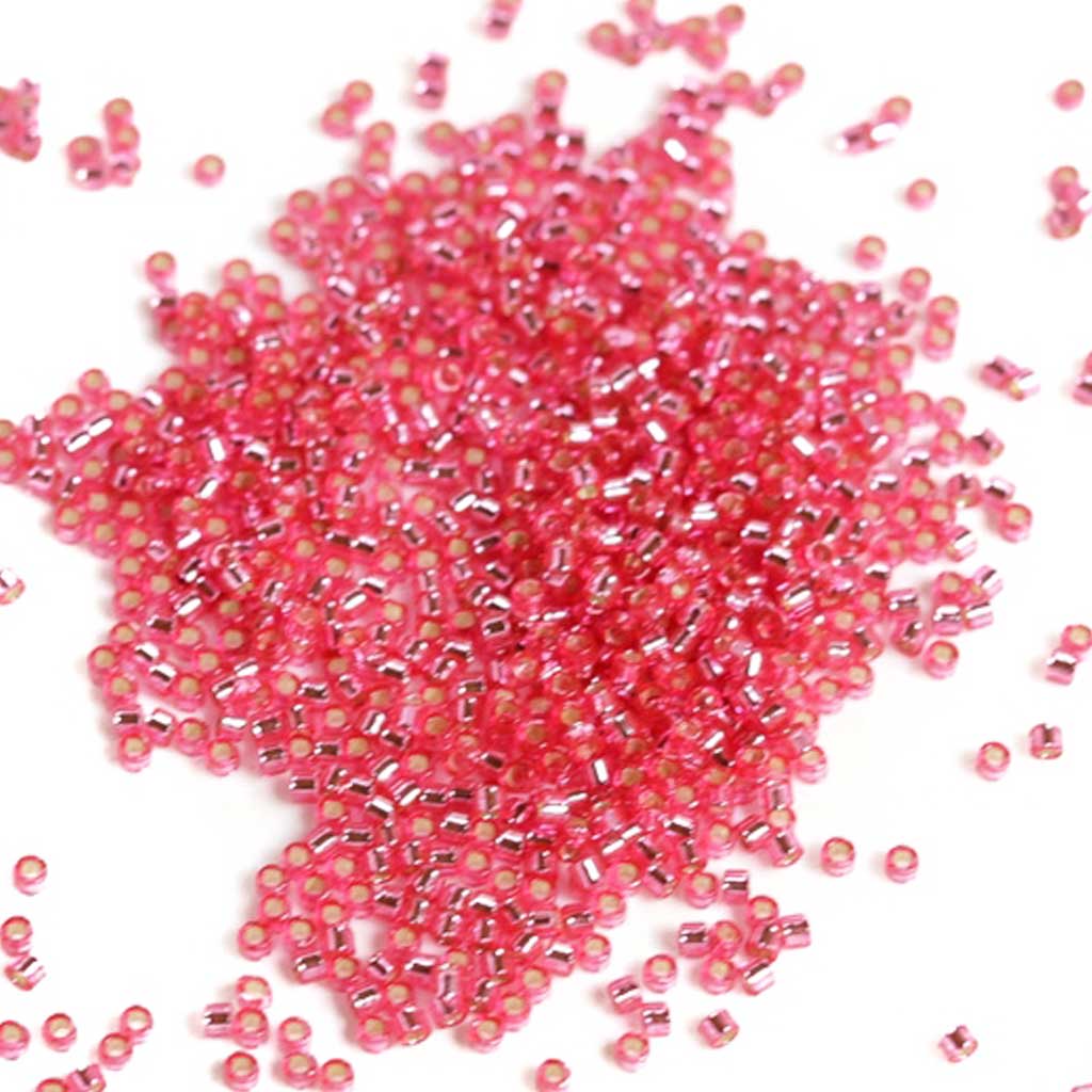 Dark Pink Rose Silverlined Dyed - Delicas