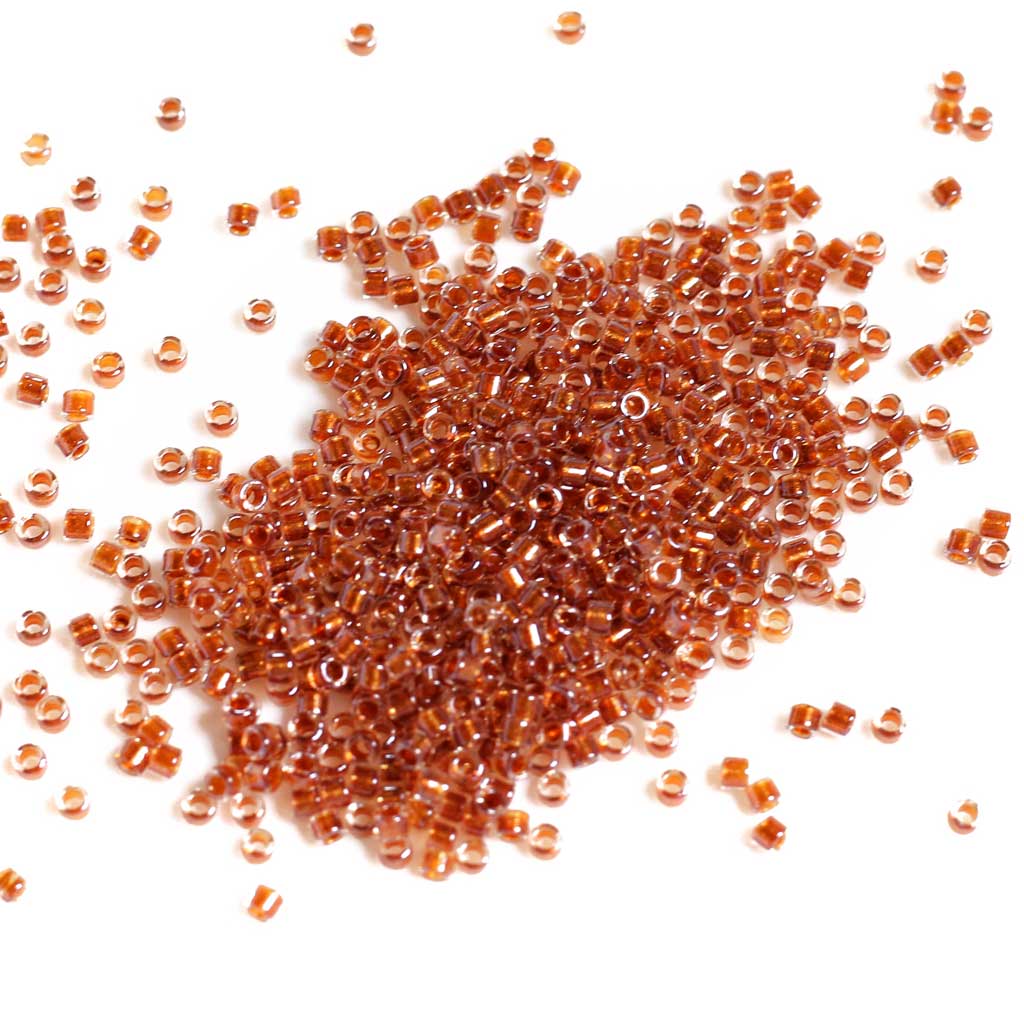 Amber Ginger Sparkle Crystal Lined - Delicas