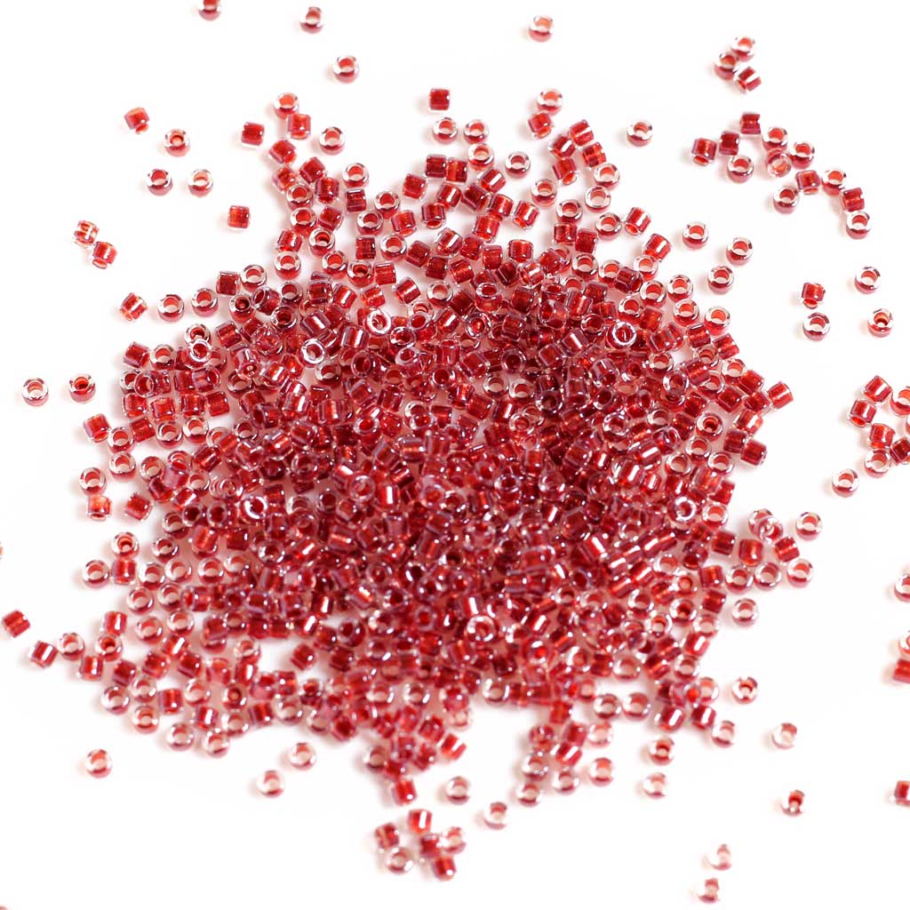 Cranberry Red Sparkle Crystal Lined - Delicas