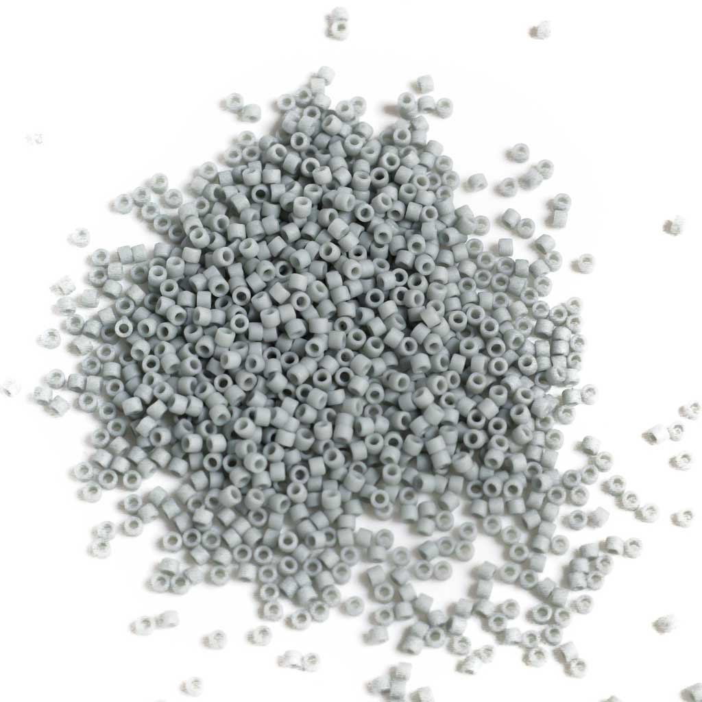 Frosted Glazed Light Grey Matte - Delicas