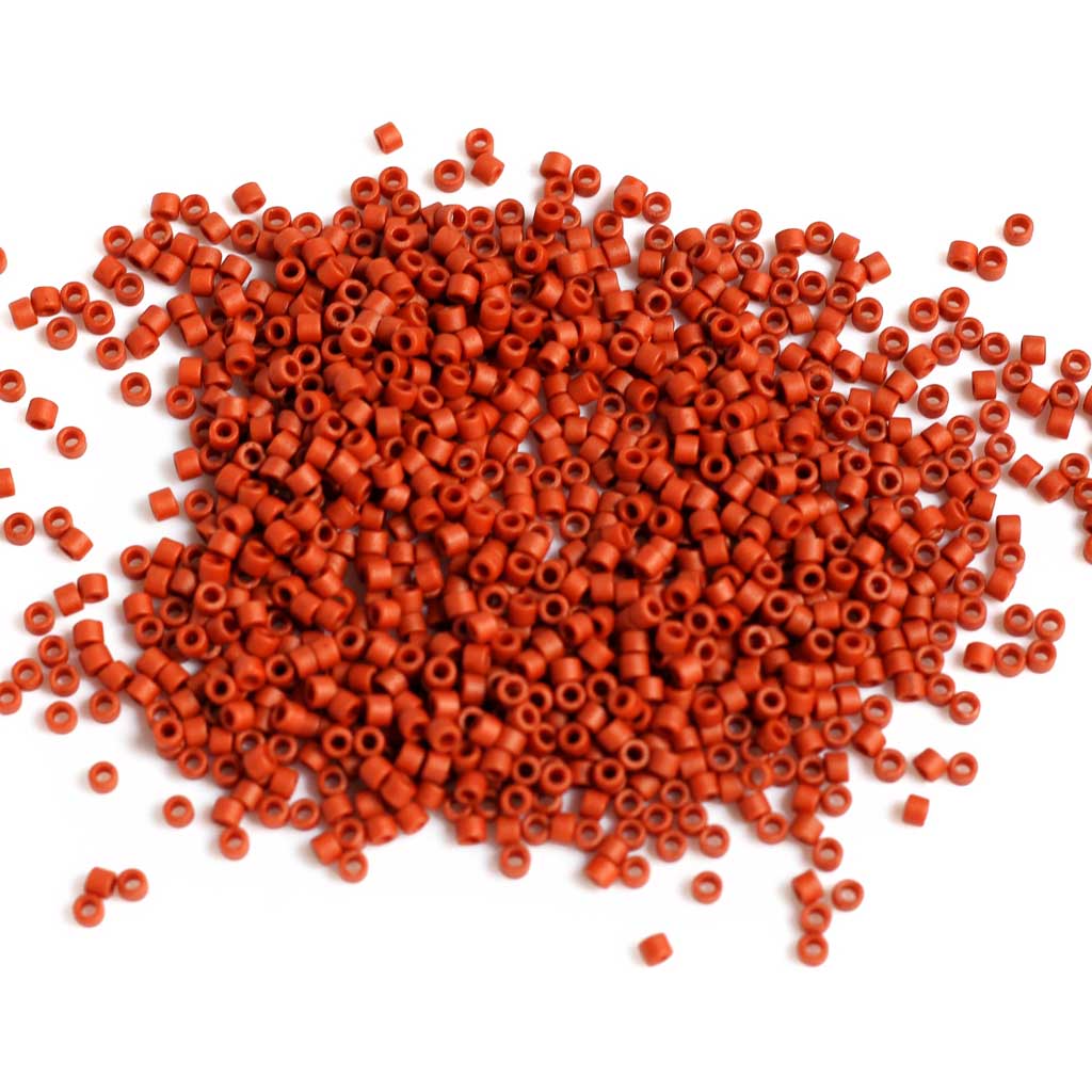 Frosted Glazed Red Matte - Delicas