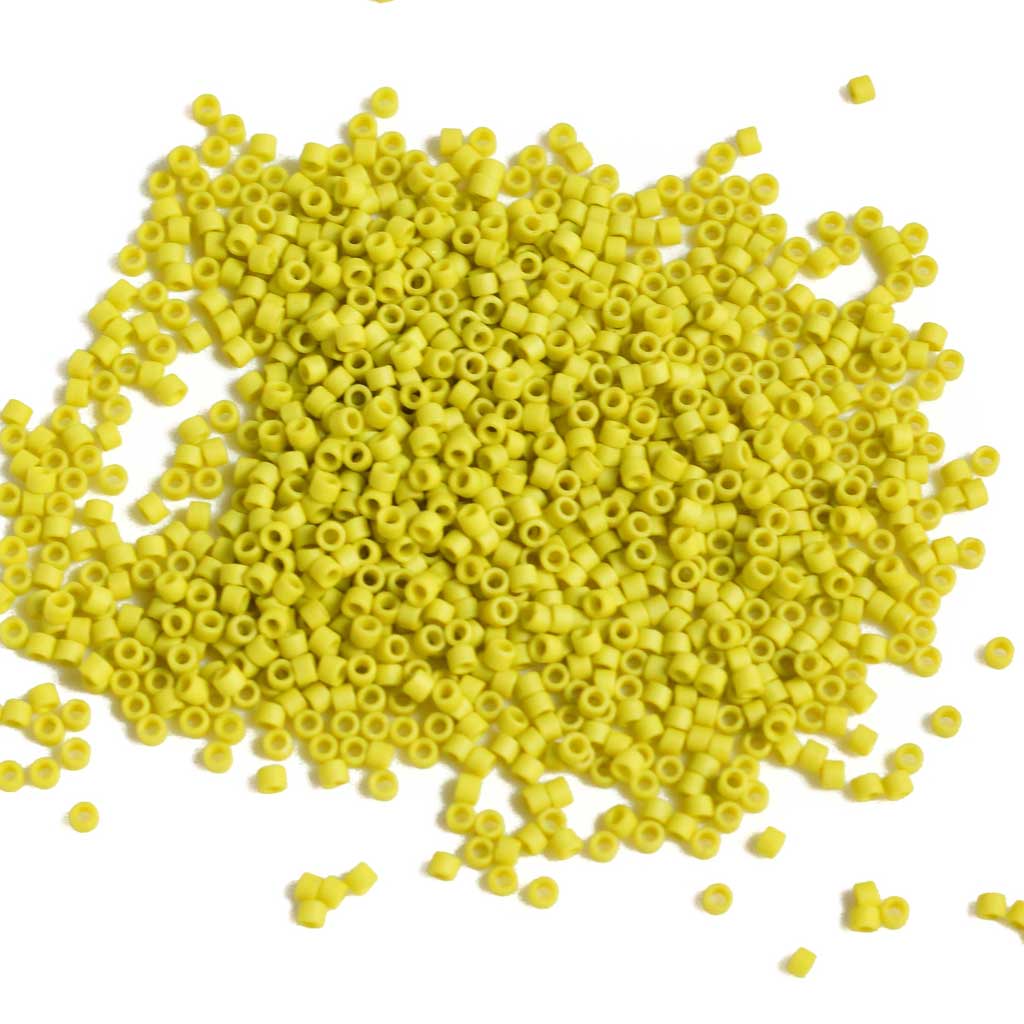 Frosted Glazed Yellow Lemon Matte - Delicas