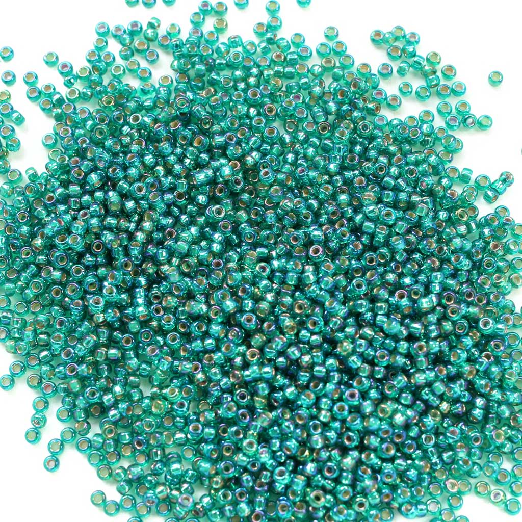 Emerald Silverlined Aurora Borealis - Size 11/0 Miyuki