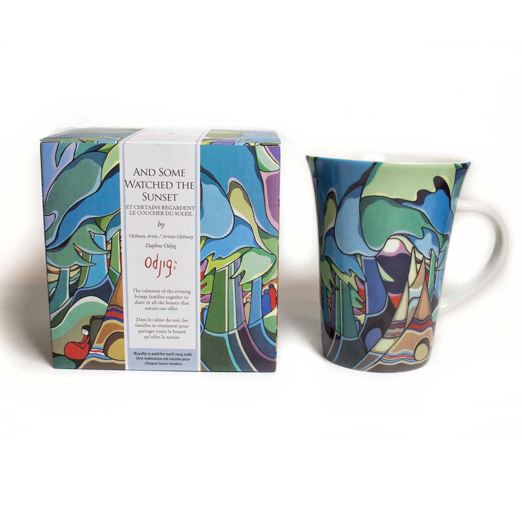 '...And Some Watched the Sunset' mug by Daphne Odjig