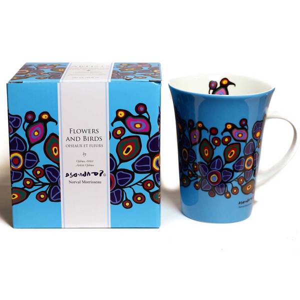 'Flowers & Birds' mug by Norval Morrisseau