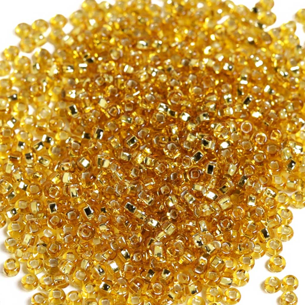 Gold Silverlined - Size 8/0 Seedbeads