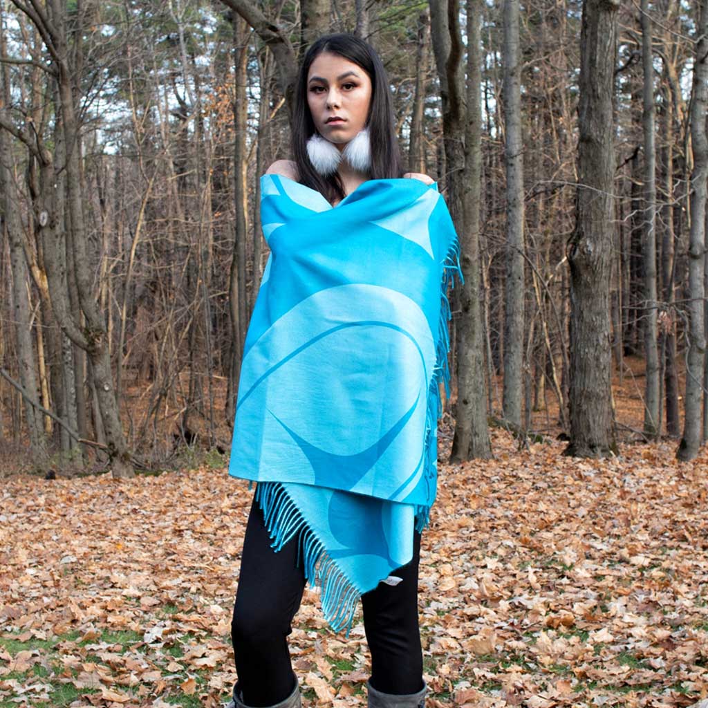 'Hummingbird' Fringed Shawl by Francis Dick