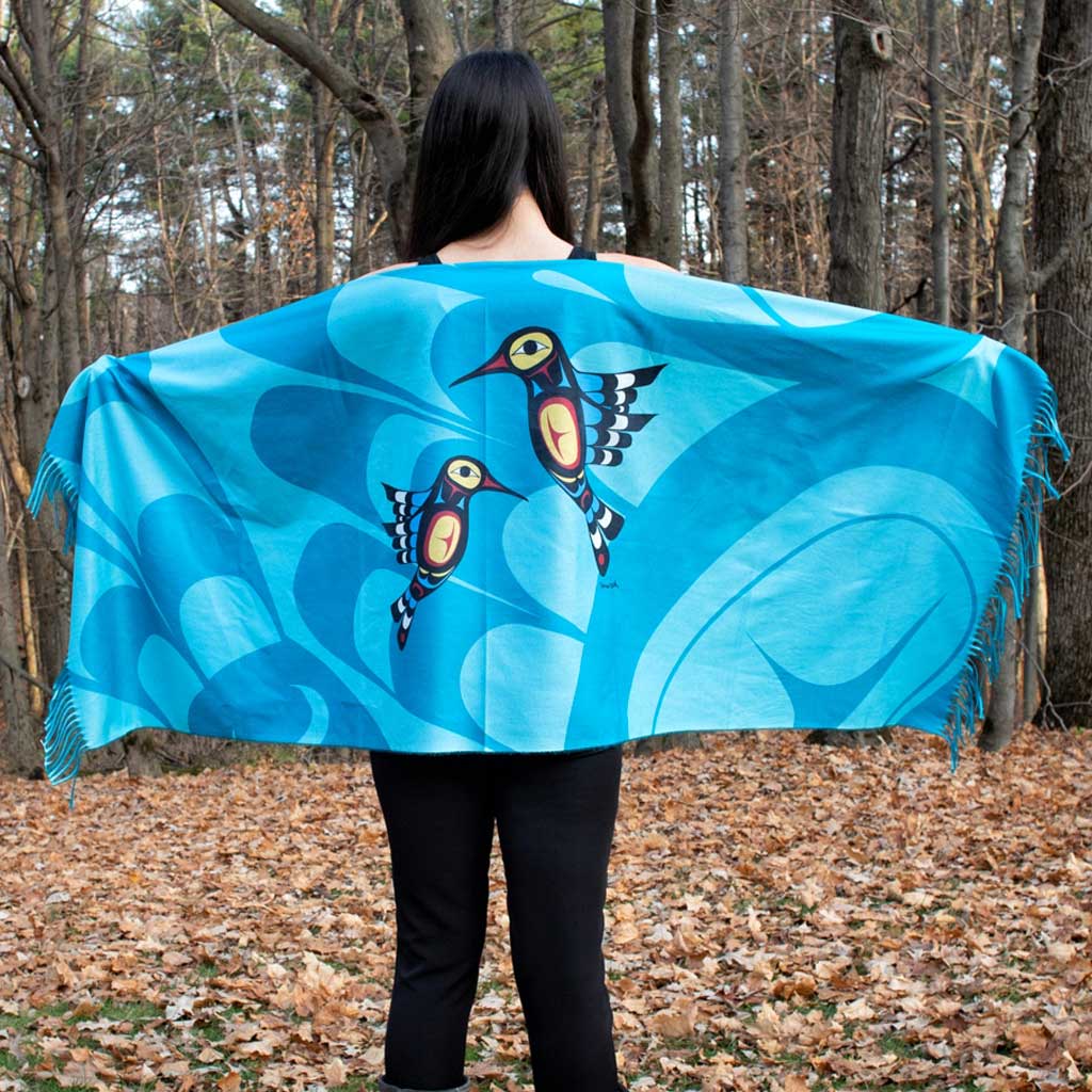 'Hummingbird' Fringed Shawl by Francis Dick