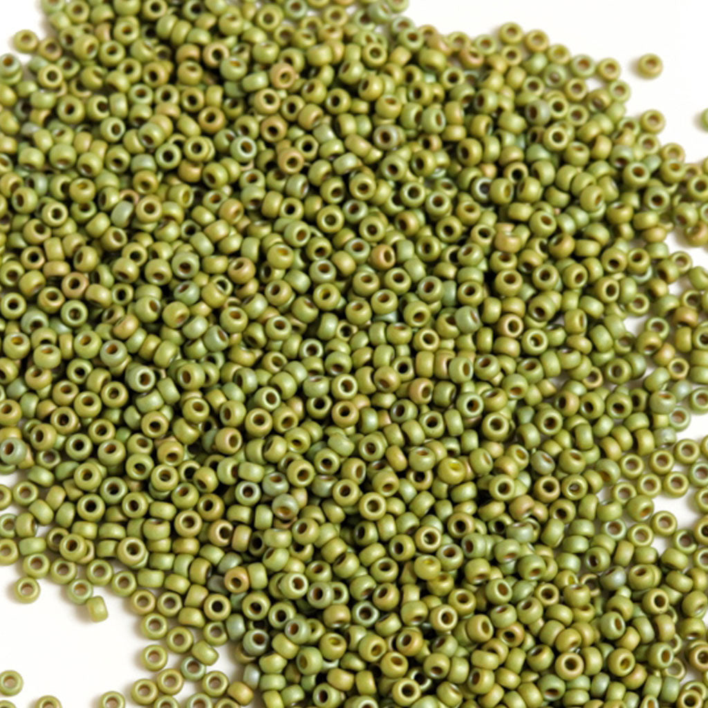 Light Olive Opaque Matte Lustre - Size 11/0 Miyuki