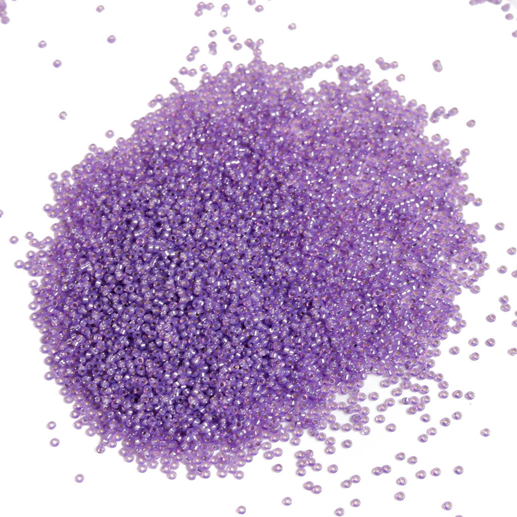 Lilac Silverlined Opal Dyed Alabaster - Size 15/0 Miyuki