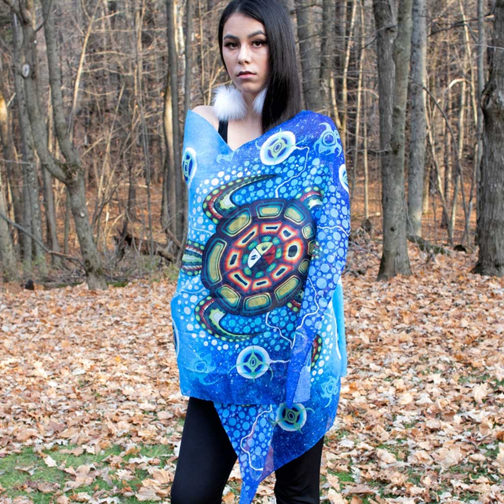 'Medicine Turtle' Eco-Scarf by James Jacko