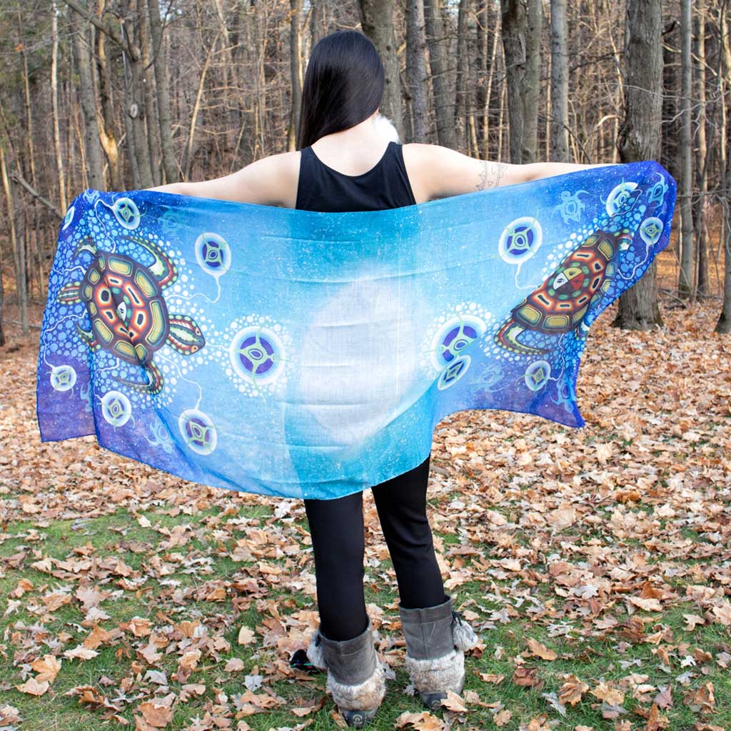 'Medicine Turtle' Eco-Scarf by James Jacko