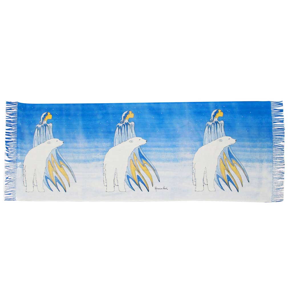 'Mother Winter' Fringed Shawl by Maxine Noel