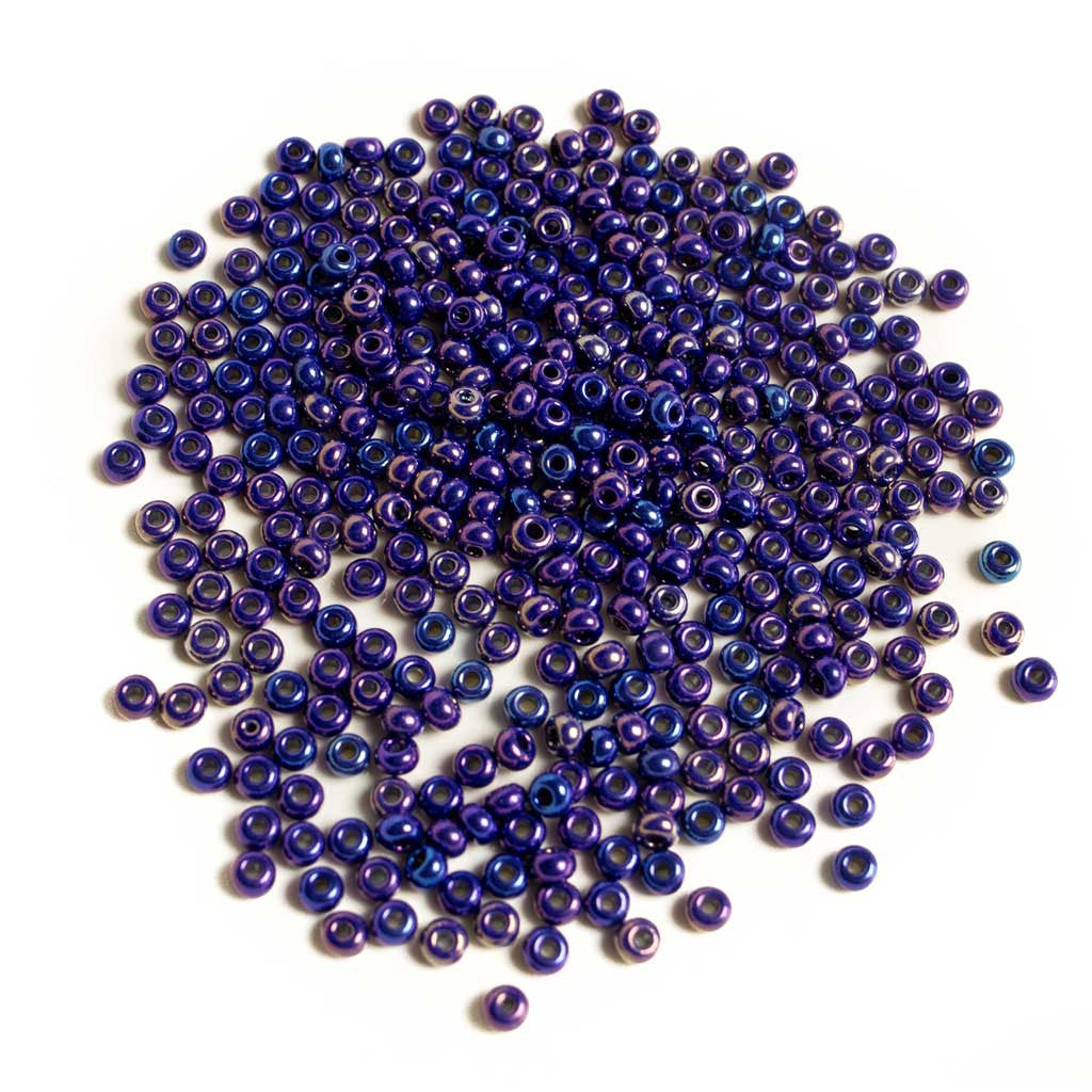 Dark Royal Blue Aurora Borealis Pony Beads Beaded Dreams