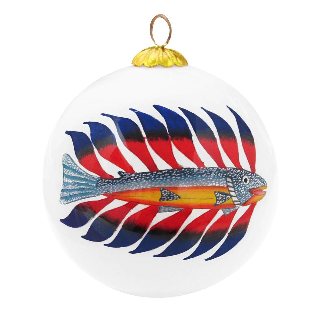 'Luminous Char' Glass Ornament by Kenojuak Ashevak