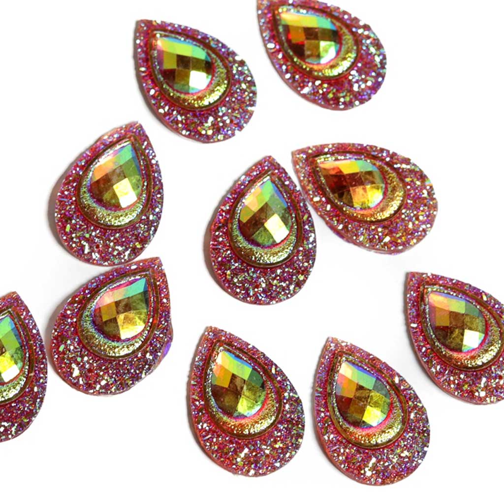 Peacock Resin Cabochons