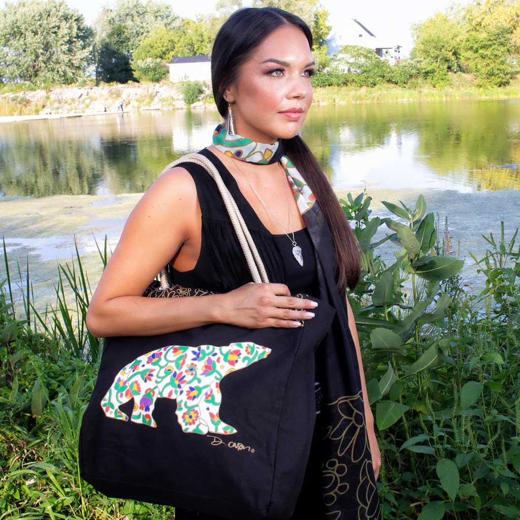 &#39;Spring Bear&#39; Eco-Cotton Tote by Dawn Oman