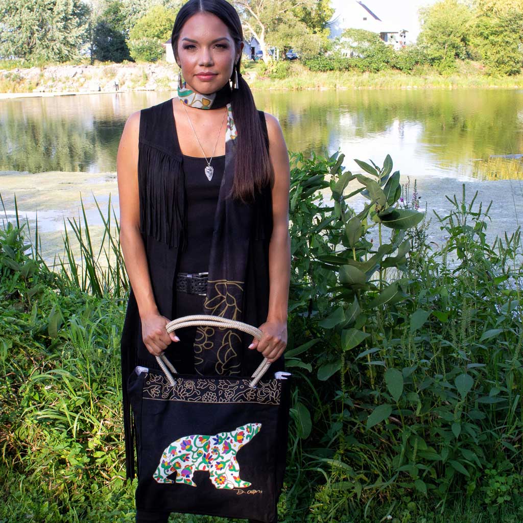 'Spring Bear' Eco-Cotton Tote by Dawn Oman