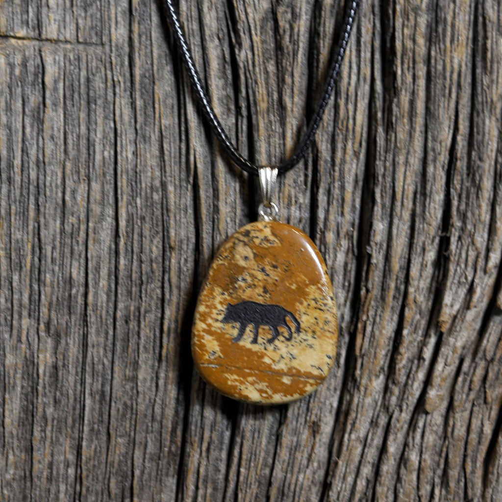 【U LAN】24SS★ [LAN ARCHIVE] Grass Totem Stone Necklace Animal Totem Stone Necklace - Beaded Dreams